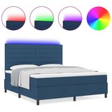  Krevet s kutijom s madracem i LED plavom 160x200 cm Tkanina | shoptok.hr