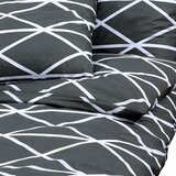  Set posteljine za poplun sivi 140 x 200 cm pamučni200x200 | shoptok.hr