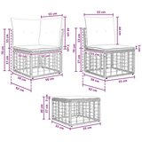  Zunanja garnitura za sedenje 12 pcs Črna in Temno siva, (5000272545) | Shoptok.si