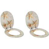  Toaletna sjedala s mekim zatvaranjem 2 pcs Žuta i bijela | shoptok.hr
