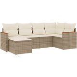 Maison Chic Seti vrtnega pohištva - Vrtna garnitura - Vrtni pohištvo set 6-delna z blazinami bež poli ratan, (21807743) | Shoptok.si