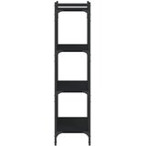  Regal za knjige s 4 razine crni 60x30x120 cm konstruirano drvo | Eponuda.ba