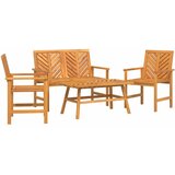  Set lounge namještaja za vrt 4 pcs Smeđa Čvrsto drvo akacije | shoptok.hr