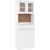 Maison Chic Komoda - Predalnik ALTA bela 77x35x188 cm trdna borovina, (21721328) | Shoptok.si