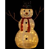 vidaXL Ukrasni božićni snjegović s LED svjetlom luksuzna tkanina 90 cm | shoptok.hr