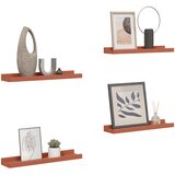  Polica na zidu 4 pcs Crvena 40 x 9 x 3 cm Konstruirano drvo | shoptok.hr