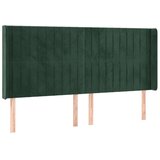  Posteljno vzglavje temno zeleno 163x16x118/128 cm žamet, (20936030) | Shoptok.si