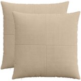  Presvlaka za jastuk 2 pcs ALMELO Sivosmeđa 55 x 55 cm Kord | shoptok.hr