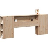 vidaXL Vzglavje s prostorom za shranjevanje 200 cm trdna borovina, (21532517) | Shoptok.si