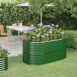 vidaXL visoka greda iz prašno premazanega jekla 152x80x68 cm zelena Cene