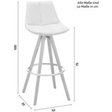 Bessagi Home Barski Stol Nelo, Svetlo Siva | Shoptok.si