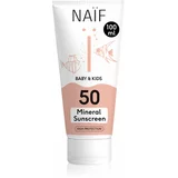 Naif Baby & Kids Mineral Sunscreen SPF 50 zaščitna krema za sončenje za dojenčke in otroke SPF 50 100 ml