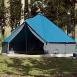 vidaXL družinski šotor tipi za 12 oseb moder vodoodporen | Shoptok.si