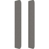  Vzglavje z ušesi temno sivo 93x16x118/128 cm blago, (20954171) | Shoptok.si