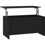 Maison Chic Klubska mizica - kavna mizica - Nizka mizica črna 102x55,5x52,5 cm konstruiran les, (21754339) Cene