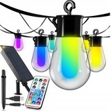  LED RGB solarna dekorativna girlanda 15xLED/18 funkcija USB 6 m IP44 crna Slike