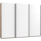 MID.YOU OMARA Z DRSNIMI VRATI, bela, barve hrasta, barve aluminija | Shoptok.si