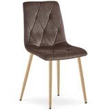 Libra stolica - tamnosmeđi baršun / noge od hrasta x 3 | shoptok.hr