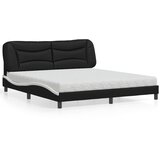  Krevet s madracem Hvar crno-bijeli 180 x 200 cm od umjetne kože | shoptok.hr