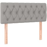  Box spring postelja z vzmetnico LED svetlo siva 90x200 cm blago, (20724382) | Shoptok.si
