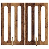  Preklopna ogradica za kućne ljubimce 2 pcs Drvo hrasta | shoptok.hr