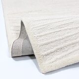 Flair Rugs Bijela ručno rađena staza od mješavine vune 80x230 cm Sculptured Blocks – | shoptok.hr