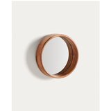 Kave Home Stensko ogledalo z lesenim okvirjem ø 30,5 cm Berale – | Shoptok.si
