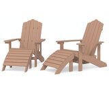  Vrtne stolice Adirondack s osloncima za noge 2 kom HDPE smeđe | shoptok.hr