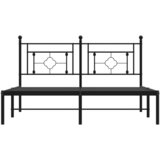  Metalni okvir za krevet s uzglavljem crni 160x200 cm | Eponuda.ba