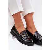 S. BARSKI Lacquered Women's Moccasins With Heart Black S.Barski | shoptok.hr