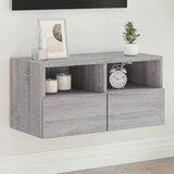  The Living Store Stenska TV omarica siva sonoma 60x30x30 cm inženirski les - TV Stenska Omarica, (21555225) Cene