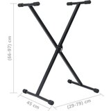  Set stalka i stolca za klavijature crni | shoptok.hr
