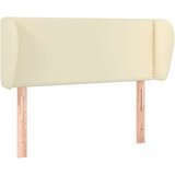  Uzglavlje s ušima krem 103x23x78/88 cm od od umjetne kože | shoptok.hr