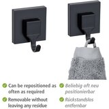 Wenko Crne plastične samoljepljive kuke u setu 2 kom Quadro – | shoptok.hr
