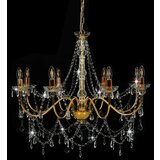 x Lestenec s kroglicami zlat 8 x E14 žarnice | Shoptok.si