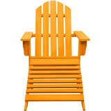  Vrtna stolica Adirondack s otomanom masivna jelovina narančasta | shoptok.hr