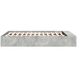  Posteljni okvir betonsko siv 135x190 cm inženirski les | Shoptok.si