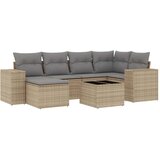  7-dijelni set vrtnih sofa od poliratana s jastucima bež | shoptok.hr