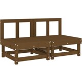  The Living Store Vrtni sredinski kavči 2 kosa medeno rjav trden borov les - Vrtni Sredinski Kavč, (21447751) | Shoptok.si