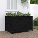  Povišena vrtna gredica crna 119,5x82,5x78 cm masivna borovina | shoptok.hr