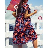 Resti Navy blue women's dress with colorful floral pattern | Eponuda.ba
