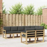  Set vanjskih sofa s jastukom 8 pcs Bijela i antracit Poliester | shoptok.hr