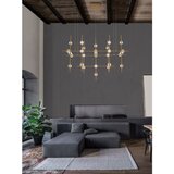 Nova Luce Kovinska LED zatemnitvena viseča svetilka v zlati barvi s senčilom iz akrilnega stekla Atomo – | Shoptok.si