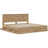  Bed Frame with Storage and Headboard Artisan Oak 180 x 200 cm | shoptok.hr