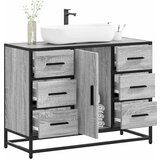 vidaXL Kopalniška omarica za umivalnik siva sonoma 80x33x60cm inž. les Cene