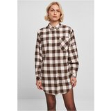 UC Ladies Ladies Oversized Check Flannel Shirt Dress pink/brown | Shoptok.si