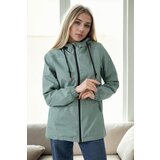 Dewberry 53121 Hooded Women Raincoat-MINT | shoptok.hr