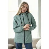 Dewberry 53121 Hooded Women Raincoat-MINT