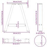 vidaXL noge kavne mizice a-oblika 2 kosa antracit 38x(42-43) cm jeklo | Shoptok.si
