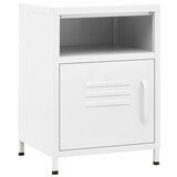 Maison Chic Nočna omarica - Nočna miza bela 35x35x51 cm jeklo, (21690481) | Shoptok.si